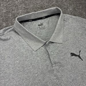Puma Men’s Polo Shirt XXL Gray Short Sleeve Performance Golf Casual Logo
